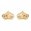 Сережки з нержавіючої медичної сталі з позолотою "Мілена", фото 2