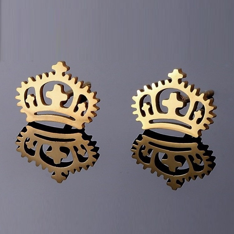 Сережки з нержавіючої медичної сталі з позолотою "Мілена", фото 1