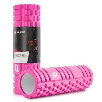 Роллер для кросфіту та йоги EVA 45*14 см Hop-Sport рожевий, фото 3
