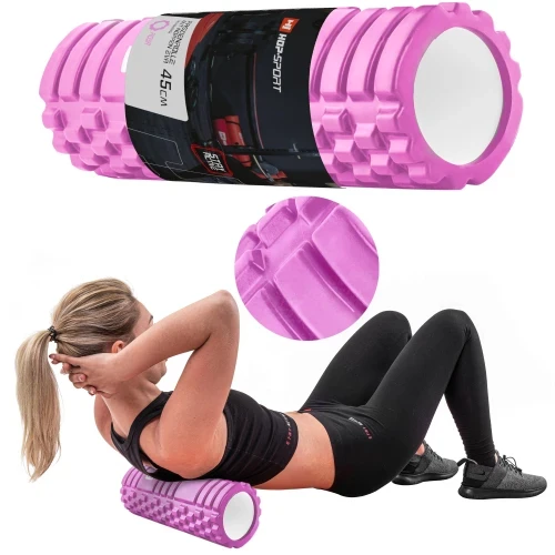 Роллер для кросфіту та йоги EVA 45*14 см Hop-Sport рожевий