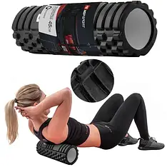 Роллер для кросфіту та йоги EVA 45*14 см Hop-Sport чорний