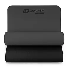 Килимок для фітнесу 0,6 см Hop-Sport T006 темносірий-чорний, фото 3