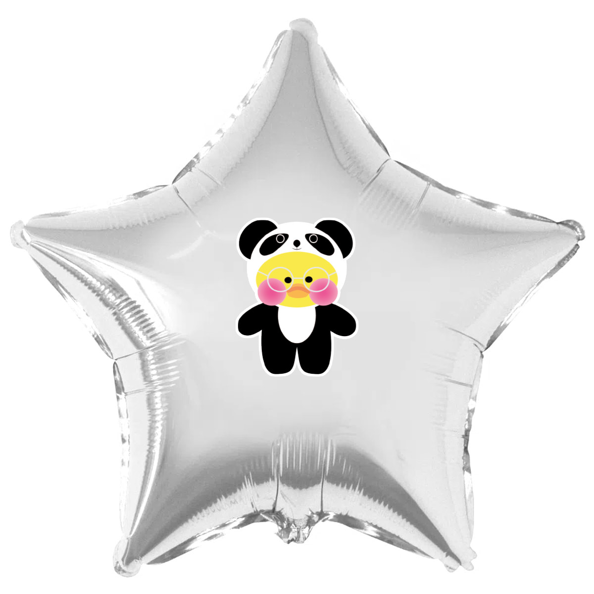Наклейка "Лалафанфан"  панда на кульку 18" (поштучно, без кульки)