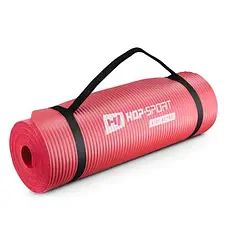 Мат для фітнесу та йоги з отворами 1,5 см Hop-Sport червоний, фото 3