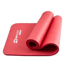 Мат для фітнесу та йоги з отворами 1,5 см Hop-Sport червоний, фото 6