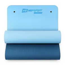 Фітнес-килимок з отворами Hop-Sport 0,8 см синьо-блакитний, фото 3