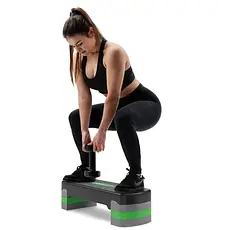 Степ платформа Hop-Sport PP020 чорно-зелений, фото 3