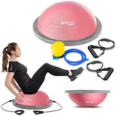 Балансувальна напівсфера з експандерами Hop-Sport L058 рожевий