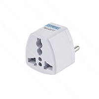 Перехідник вилка євро - розетка універсальна