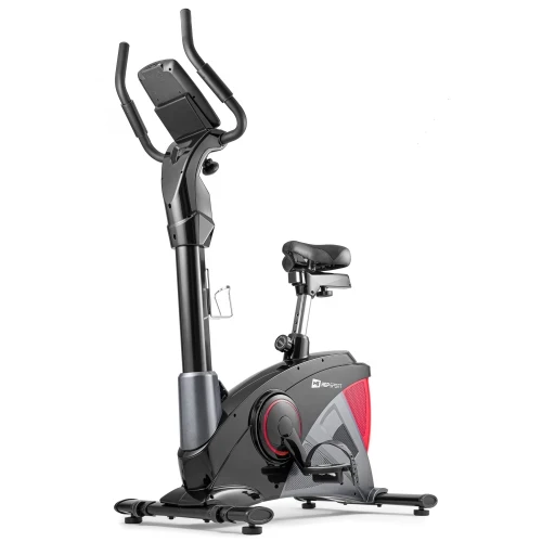 Велотренажер електромагнітний + мат Hop-Sport 090H Apollo чорно-червоний