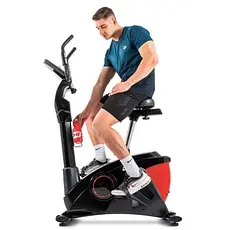 Велотренажер електромагнітний + мат Hop-Sport 090H Apollo чорно-червоний, фото 2