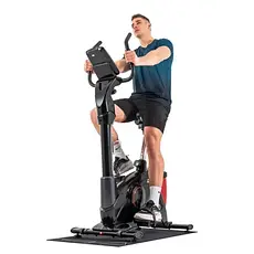 Велотренажер електромагнітний + мат Hop-Sport 090H Apollo чорно-червоний, фото 4