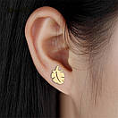 Сережки з нержавіючої медичної сталі з позолотою "Сієна", фото 2