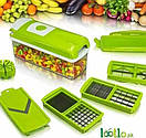 Nicer Dicer універсальна овочерізка, мультислайсер найсер дайсер, Кухонна овочерізка для овочів і фруктів, фото 7