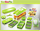 Nicer Dicer універсальна овочерізка, мультислайсер найсер дайсер, Кухонна овочерізка для овочів і фруктів, фото 8