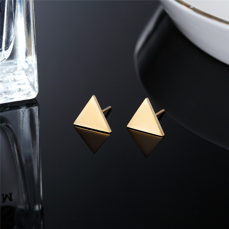 Сережки з нержавіючої медичної сталі з позолотою "Атланта", фото 1