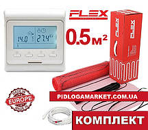 Нагрівальний мат Flex EHM-175/ 0,5м2 87,5 Вт  з програмованим терморегулятором E51