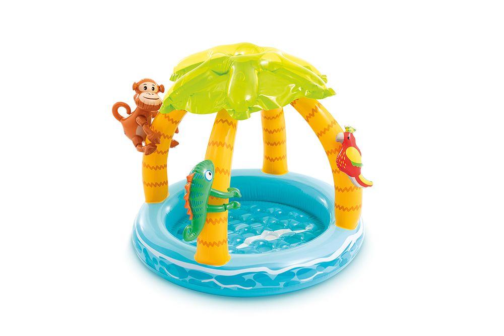 Дитячий надувний круглий басейн із м'яким дном Intex 58417, об'єм 45 л, розмір 102х86 см, фото 1