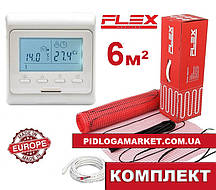 Нагрівальний мат 6 м2 Flex EHM-175 1050Вт з програмованим терморегулятором E51