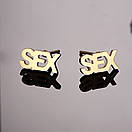 Сережки з нержавіючої медичної сталі з позолотою "Пристрасний Вибір", фото 2