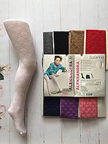 Колготи з візерунком дитячі білі 116-158