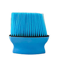 Матовая сметка щетка для парикмахера барбера овал большая Barber Shop 300 12 см цветной ворс голубой