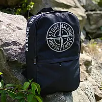 Рюкзак спортивный городской мужской женский черный Stone island