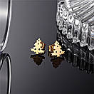 Сережки з нержавіючої медичної сталі з позолотою "Ялинка", фото 2