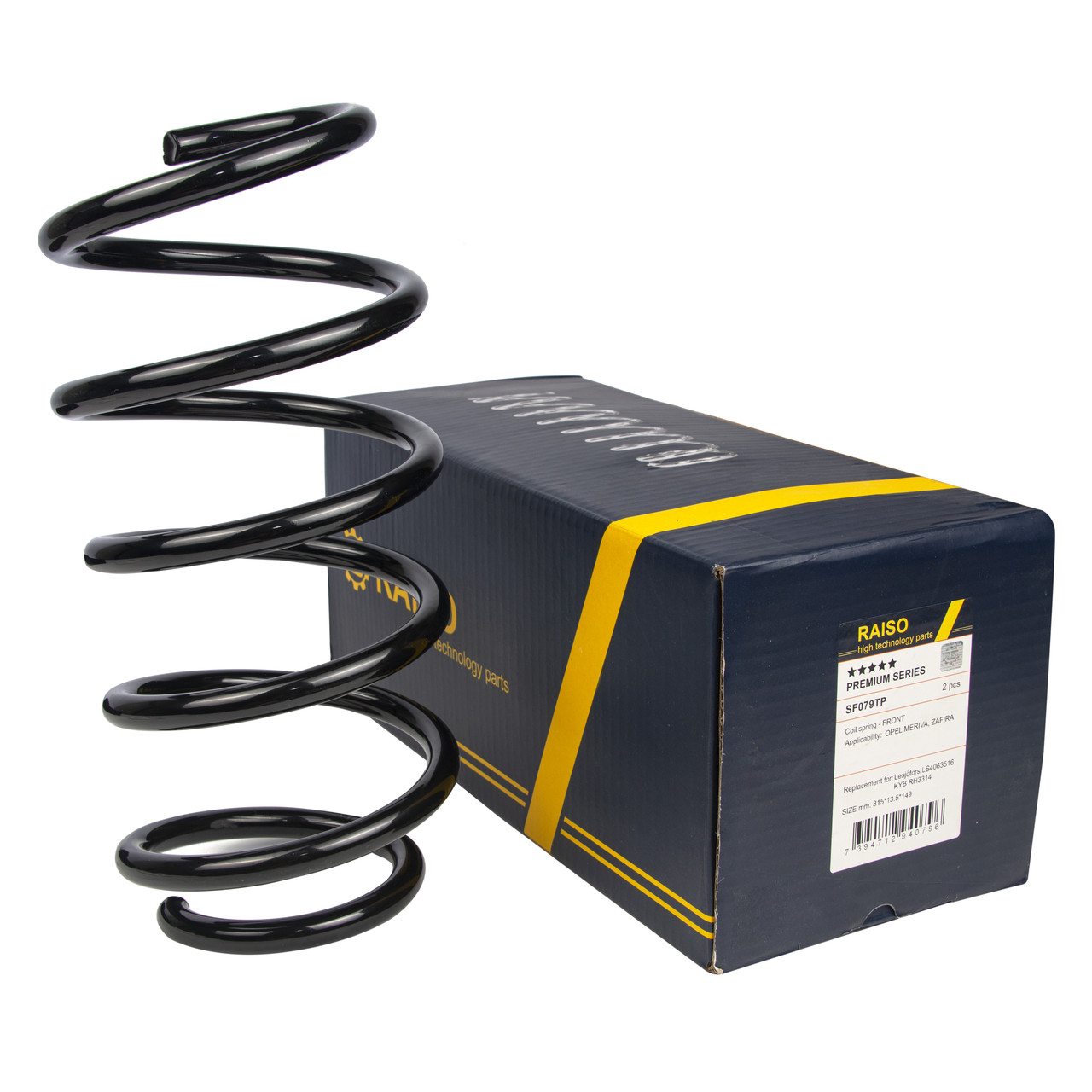 Пружина передня Raiso (Швеція) Opel Zafira B 05-/Meriva B 10-, Опель Зафіра Б/Меріва Б  #SF079TP UAIWECM4, фото 1