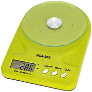 Електронні кухонні ваги зі скляною платформою D15 см до 7 кг SCA-301 в упаковці 1 шт, фото 4