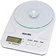 Електронні кухонні ваги зі скляною платформою D15 см до 7 кг SCA-301 в упаковці 1 шт, фото 3
