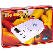 Електронні кухонні ваги зі скляною платформою D15 см до 7 кг SCA-301 в упаковці 1 шт, фото 5