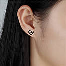 Сережки з нержавіючої медичної сталі з емаллю "Ніжність", фото 3