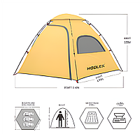 Туристичні намети та тенти Hodlex Seagull 3P USA, Двошарові намети, туртичні намети 3-секві