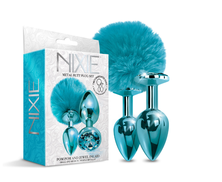 Ексклюзивний набір анальних пробок Nixie Metal Pom Pom and Jewel