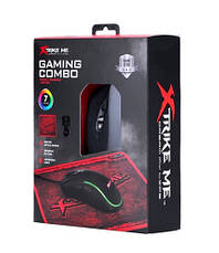 Ігрова миша провідна з поверхнею XTRIKE ME GMP-290 Gaming Combo набір для геймерів з підсвічуванням, фото 6