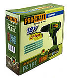 Комплект акумуляторний шуруповерт ProCraft PA18C + Набір біт ALFA 100 шт. (ALSB100), фото 5