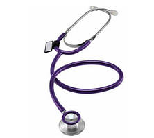 Стетоскоп педіатричний із подвійною головкою однотрубчастий фіолетовий 747С -08MDF DUAL HEAD Heaco