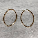 Сережки з нержавіючої медичної сталі з позолотою "Новий стиль", фото 3