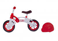 Велобег "Star Bike" с шлемом, 10" (бело-красный)