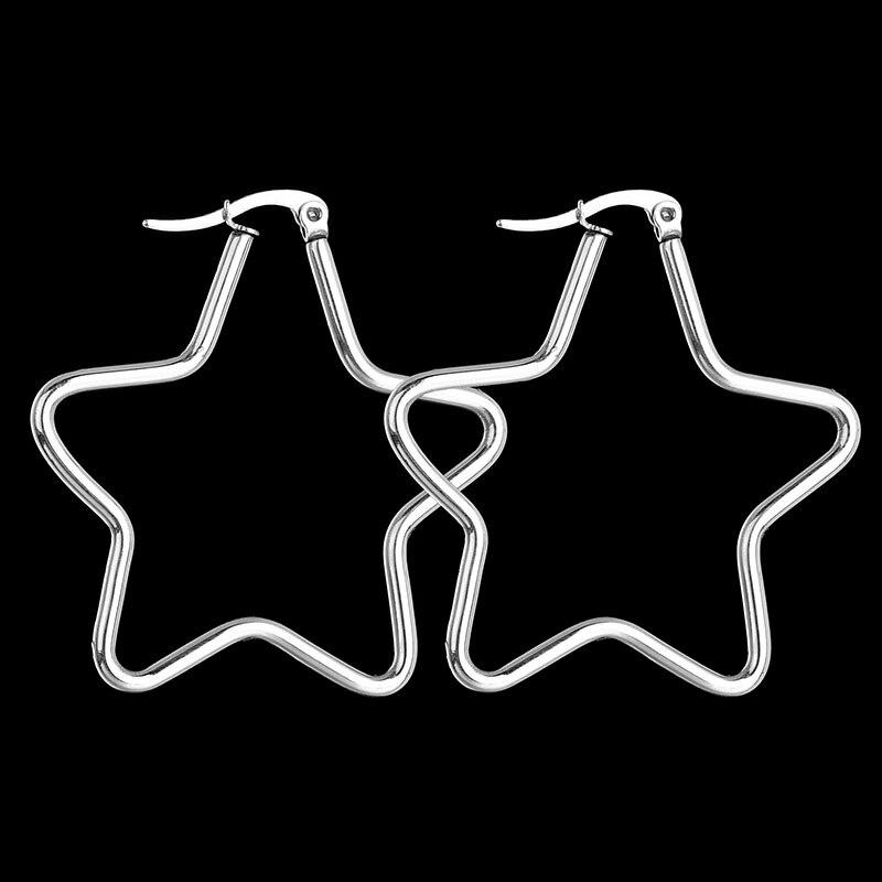 Сережки з нержавіючої медичної сталі "Stars" 40х40мм