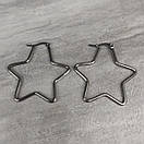 Сережки з нержавіючої медичної сталі "Stars" 40х40мм, фото 2