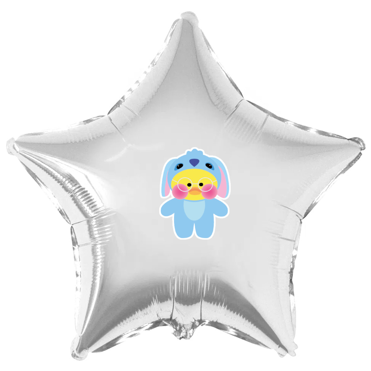 Наклейка "Лалафанфан" блакитний стіч на кульку 18" (поштучно, без кульки)