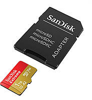 Карта памяти SanDisk 1TB microSDXC Extreme Up to 160MB/s (SDSQXA1-1T00-GN6MA)+SD Adapter, C10, U3, V30, 4K, A2