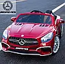 Дитячий електромобіль на акумуляторі Mercedes M 4871 з пультом радіокерування 3-8 років автопофарбування червоний, фото 6