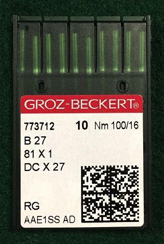 Голка Groz-Beckert B27, 81x1, DCx27, DCx1 оверлочна 10 шт./пач.