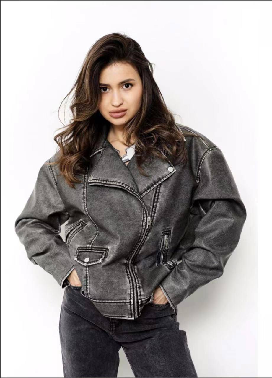 Куртка косуха жіноча еко-шкіра, фото 1