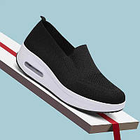 Слипоны, самая удобная обувь, женские туфли, размер 39, черные Код 68-1034
