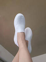 Слипоны, самая удобная обувь, женские туфли, размер 39, белые Код 68-1004