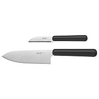 ІКЕА Набір ножів FÖRDUBBLA ФЕРДУББЛА, 2 шт., сірий, У набір входять: кухарський ніж 14 см (загальна довжина 27 см) і ніж для